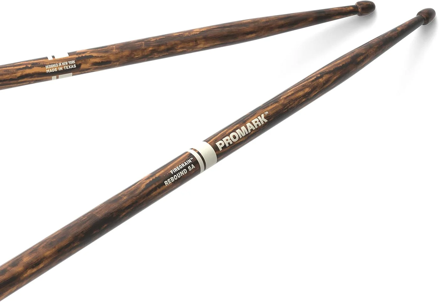 Premium Hickory Drumsticks 5A Rebound Series (FireGrain Finish, 1 Pair) nzbdm