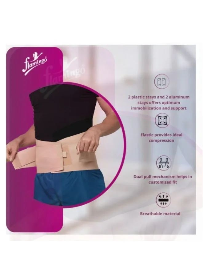 Premium Lumbar Support Belt with Flexible Stays for Back Pain Relief and Posture Correction (Size L) 7ulzm