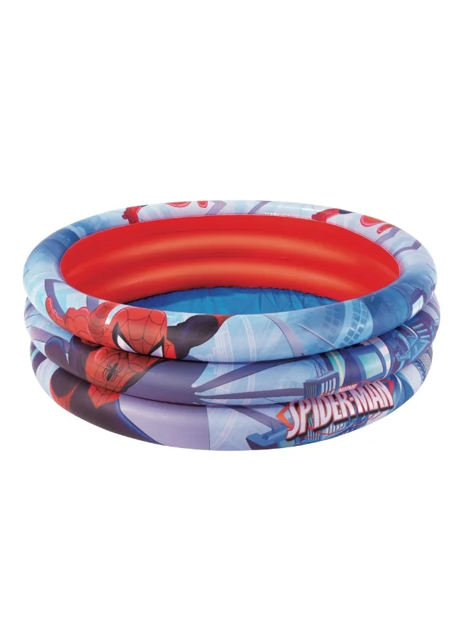 Inflatable 3-Ring Kids Swimming Pool Durable PVC Outdoor Water Play Center (122 x 30 cm) g19t4