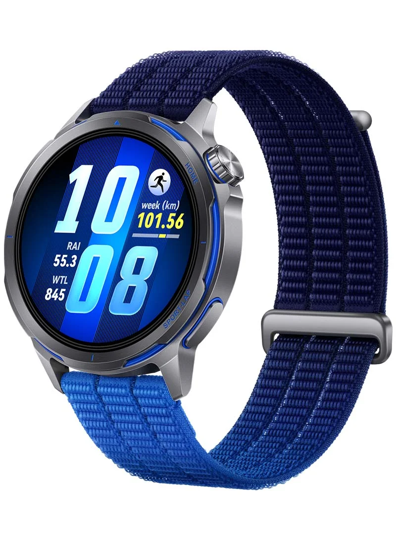 Smart GT Runner 2 Professional Sports Smartwatch with GPS and Health Tracking (Dusk Blue, 43 mm) 89ygx