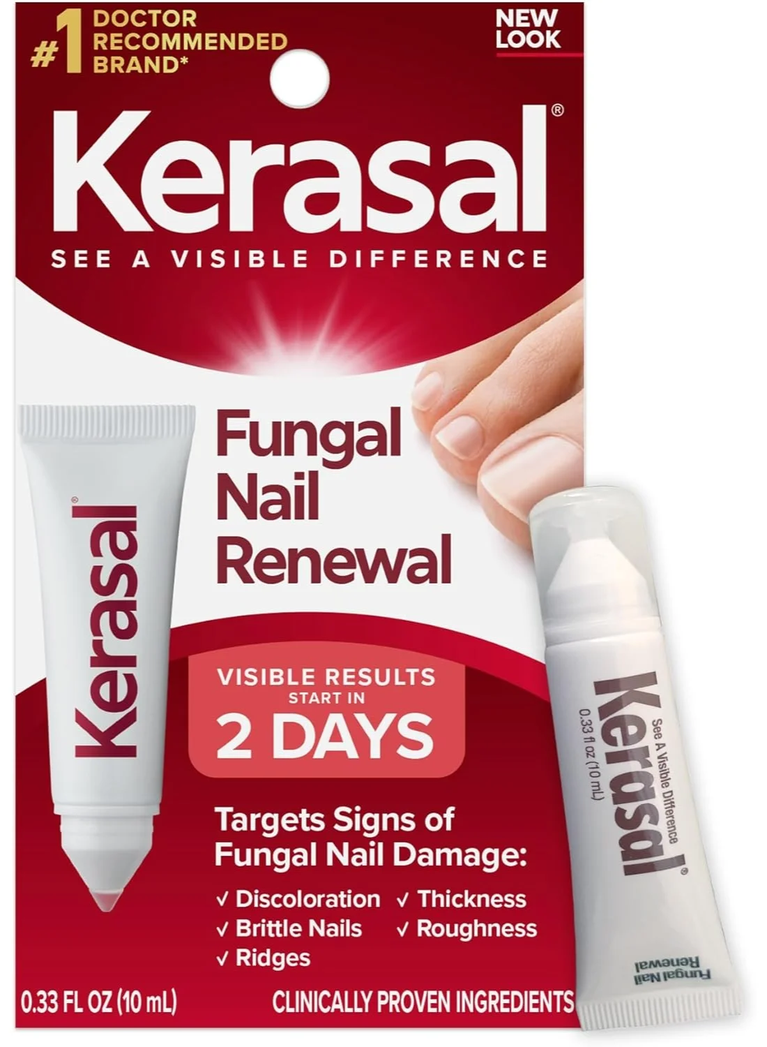 Nail Renewal Solution Premium Care Formula for Discolored and Damaged Nails (10 mL) 7ycku