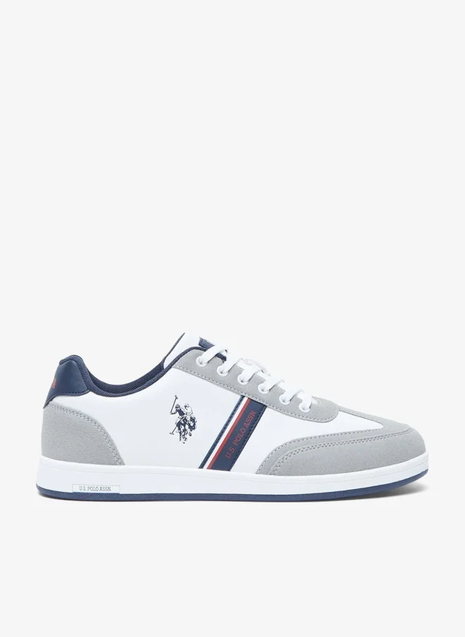 U.S. Polo Assn. Men's Low-Top Casual Sneakers Premium Lightweight Footwear for Daily Wear (White, 42 EU) ej6je