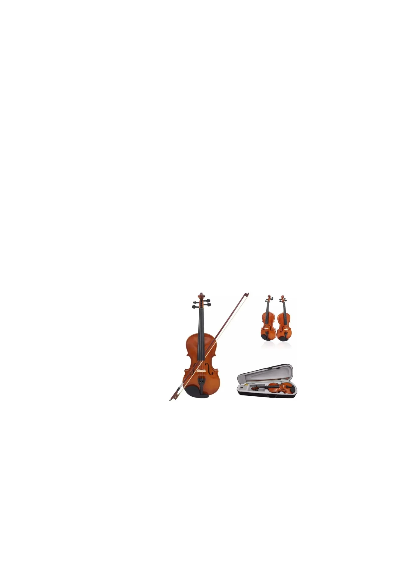 Megarya Student Violin Solid Wood Musical Instrument with Bow Rosin and Carrying Case (1/8 Size) uhv5m