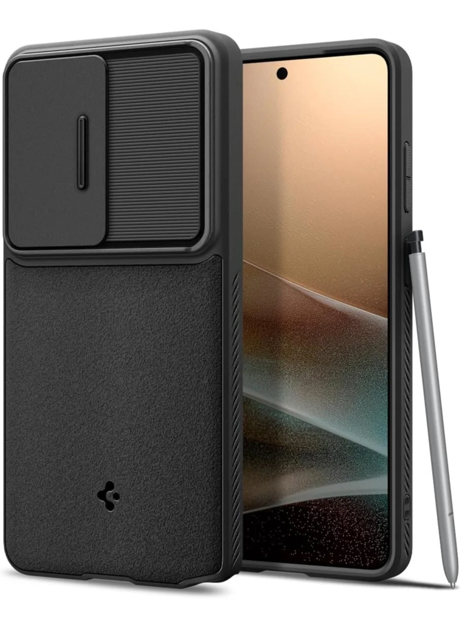 Premium Protective Smartphone Case with Integrated Camera Lens Protector (Black, For S26 Ultra) rftyi
