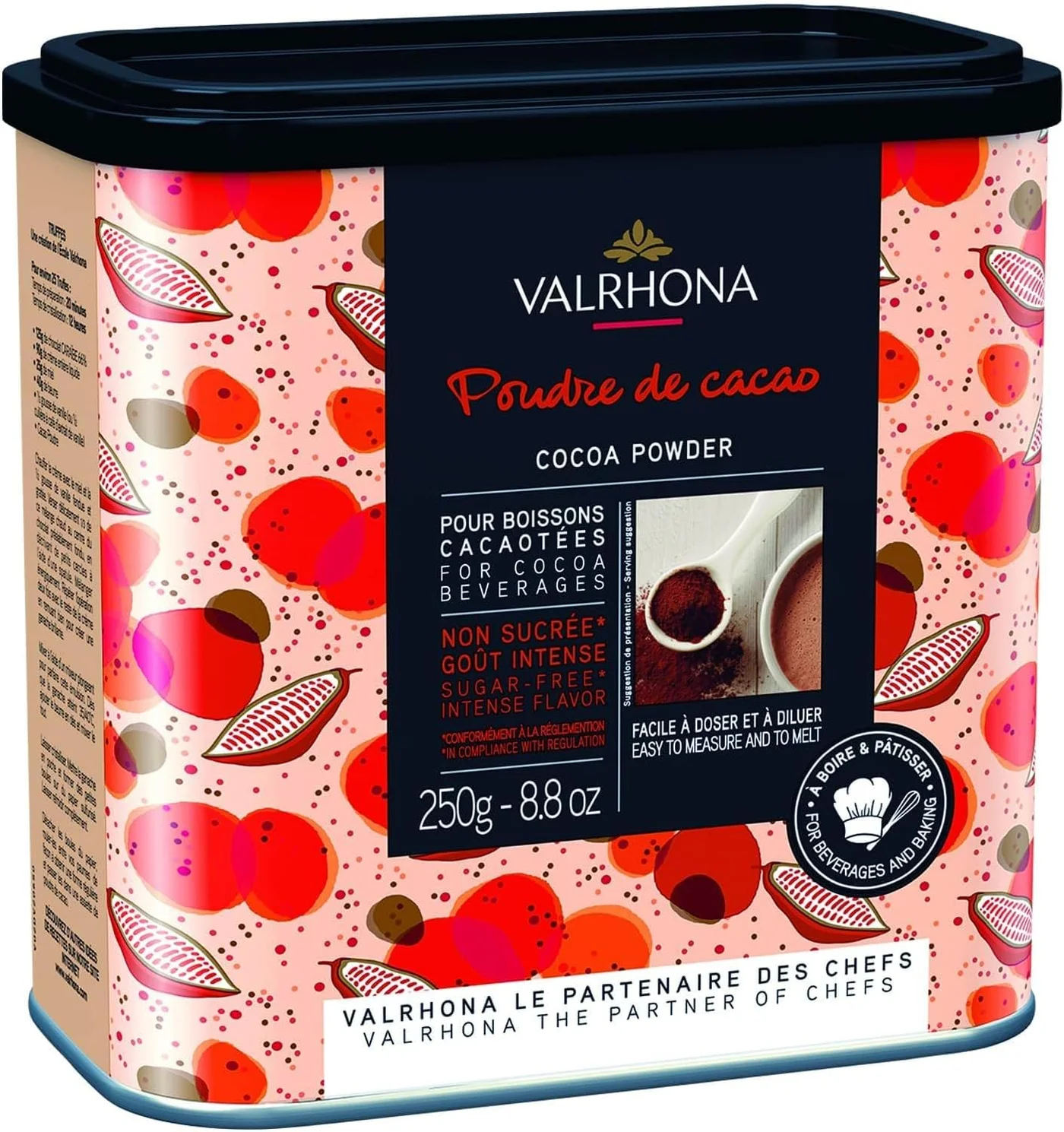 Premium Pure Cocoa Powder Unsweetened Baking Ingredient (250g) k3p6u