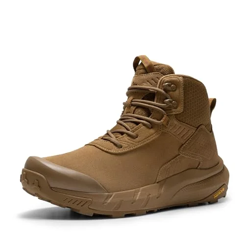 NORTIV 8 Men's Waterproof Tactical Combat Boots Premium Leather Lightweight Non-Slip Hiking Footwear (Coyote, Size 7) glcg6