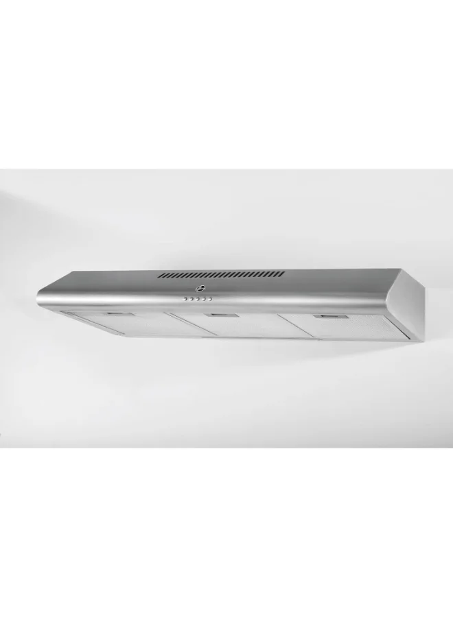 Hoover 90cm Conventional Kitchen Hood, Dual Motor Stainless Steel Range Hood with 3-Speed Suction and LED Light (Silver, 90cm) avw1k