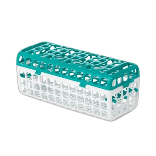 Premium Dishwasher Basket for Small Kitchen Accessories and Feeding Parts (Teal, 1 Piece) zkkn1