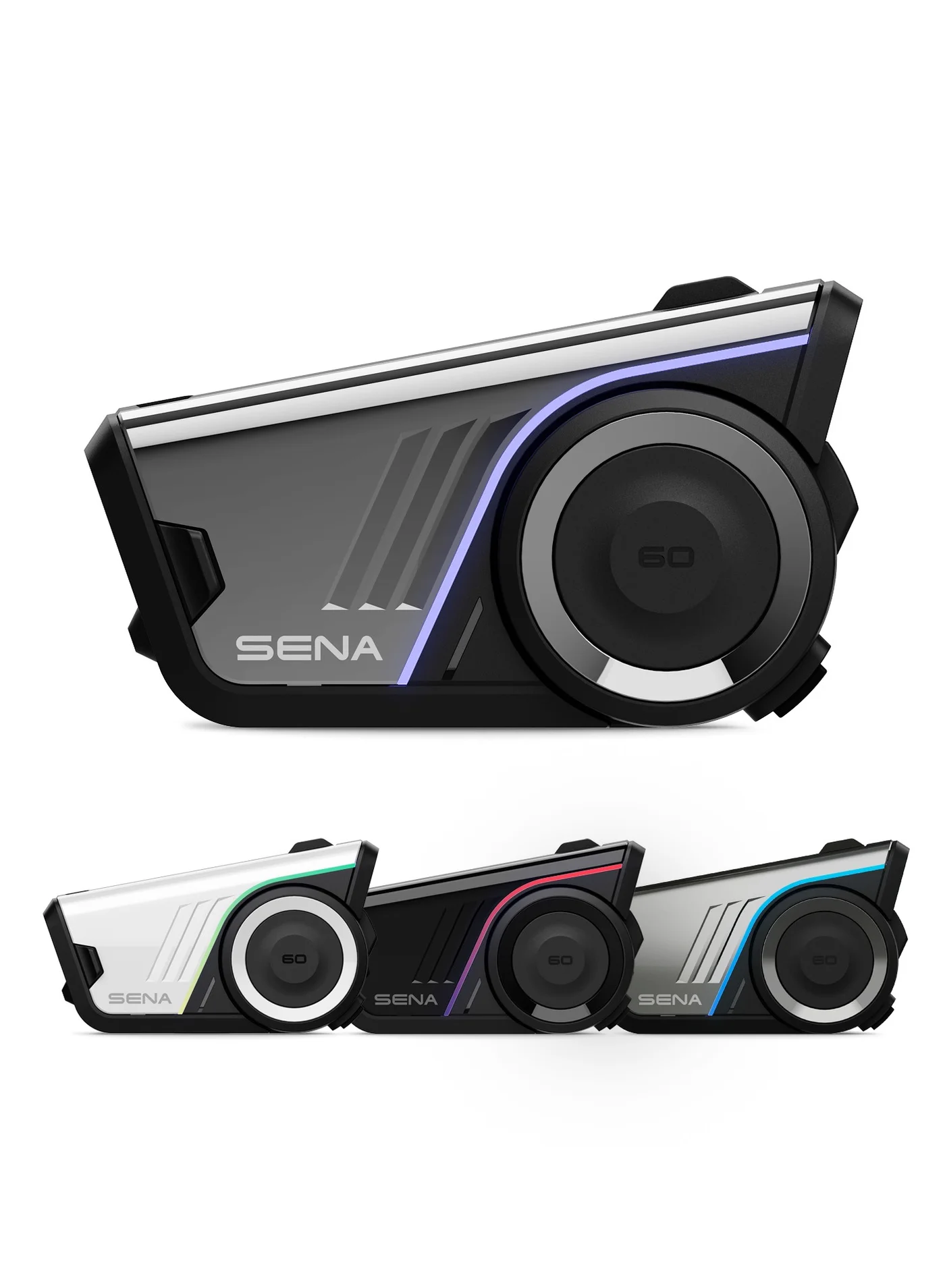 Premium Motorcycle Bluetooth Communication System Single Unit (60S Model, Black) 3trg4