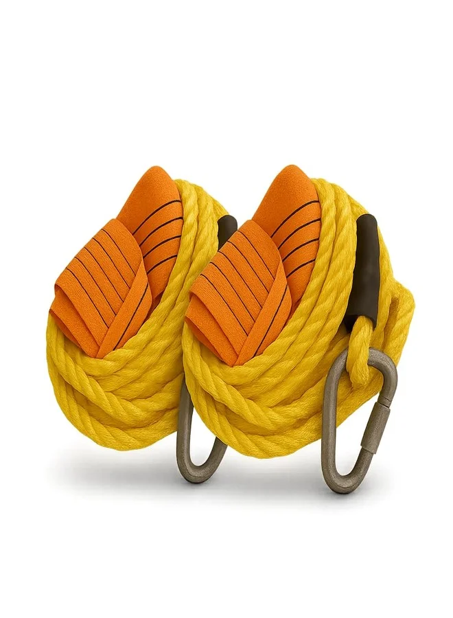 HOPE KART Safety Harness Belt for Construction and Climbing, Heavy-Duty Protection Rope with Hook (5 Meters, Pack of 2) w6g9w