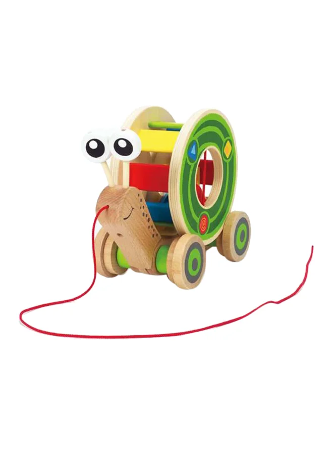 Hape Walk-A-Long Snail Pull Toy Wooden Educational Activity Set with Shape Sorter Shell (12 Months+) o8mfg