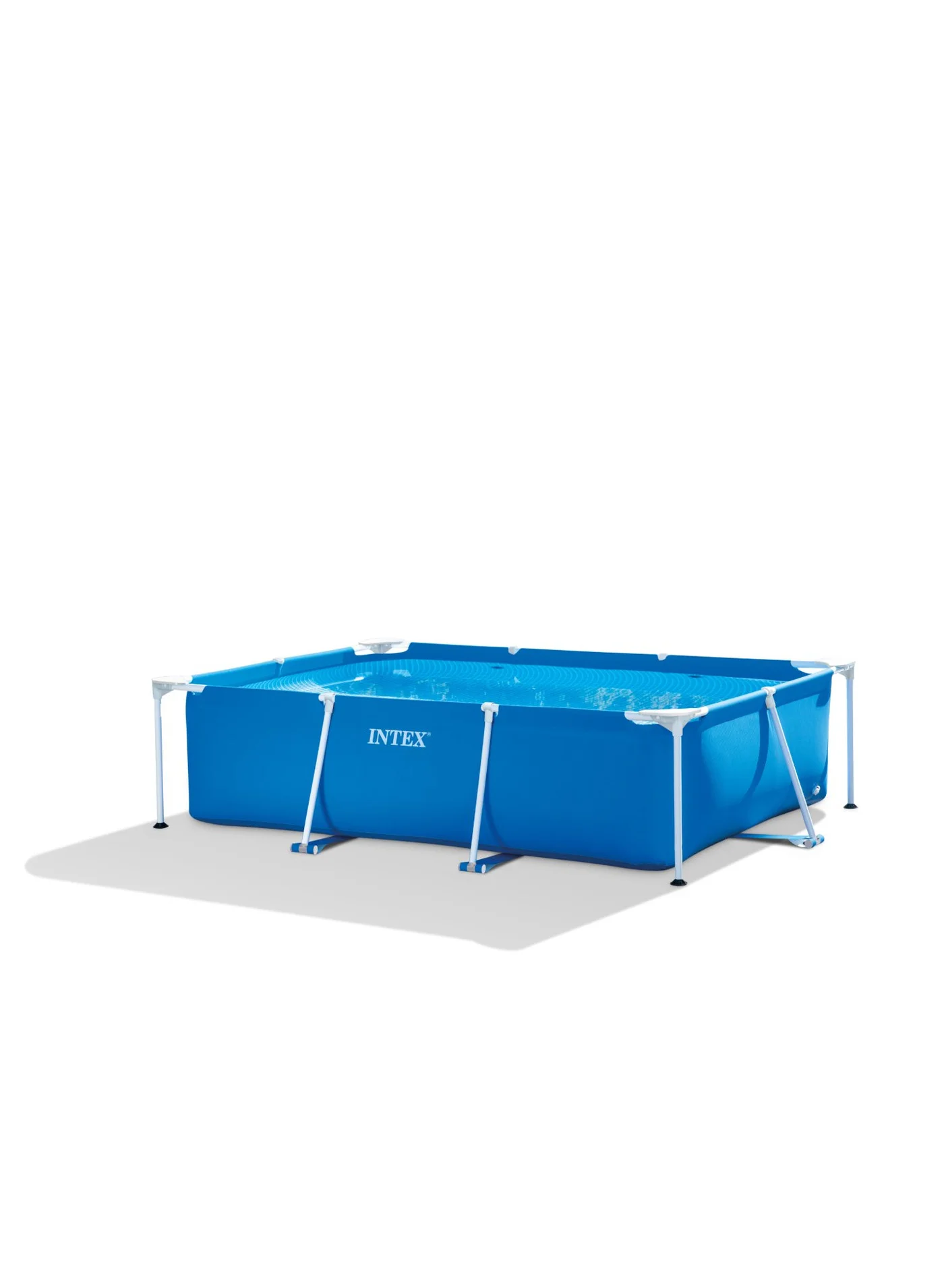 Premium Rectangular Frame Swimming Pool (Blue, 220cm x 150cm x 60cm, 1662L Capacity) d9ocu