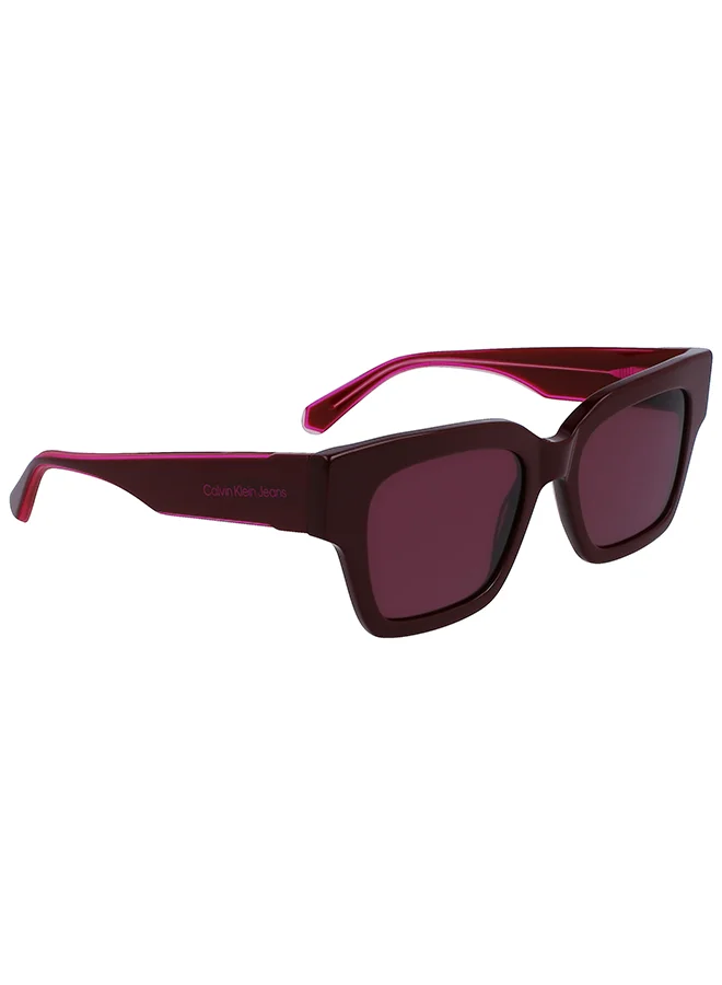 Premium Rectangular Sunglasses for Men and Women Lightweight UV Protection Eyewear (Burgundy, 52 mm) n44q1