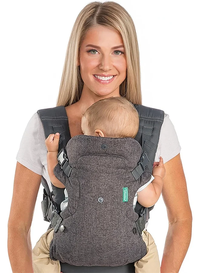 AGREON Ergonomic Baby Carrier 4-in-1 Breathable Sling with Storage Pocket for Newborn to Toddler (Grey) 78prr