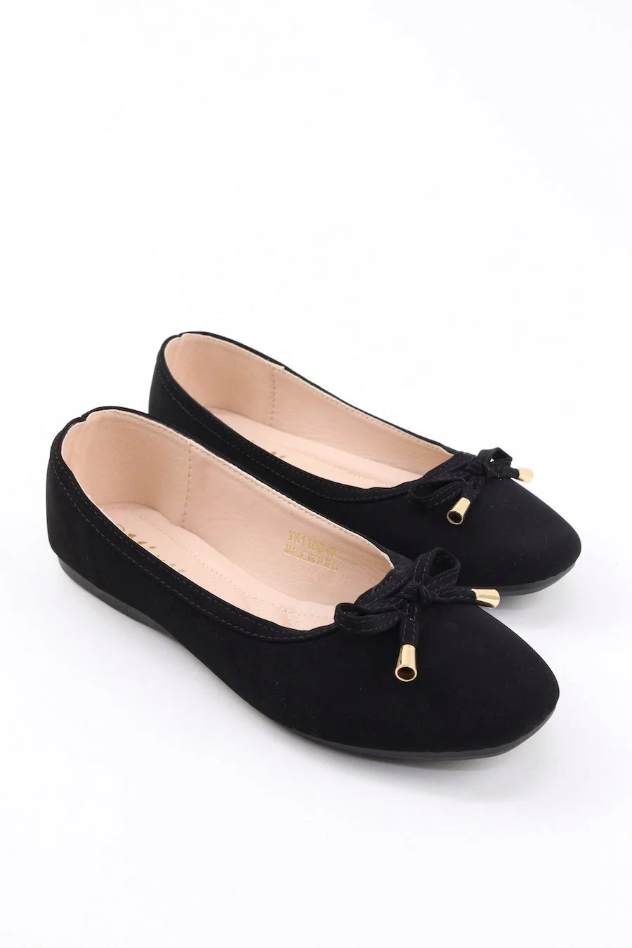 VINY Women's Cushioned Ballet Flats Lightweight Slip-On Ballerina Shoes Soft Casual Office Footwear (Black, 38 EU) q3umn