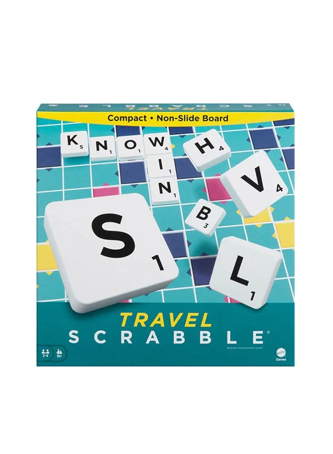 Premium Travel Word Board Game Compact Portable Edition for Families (2-4 Players, 100 Tiles) foskl