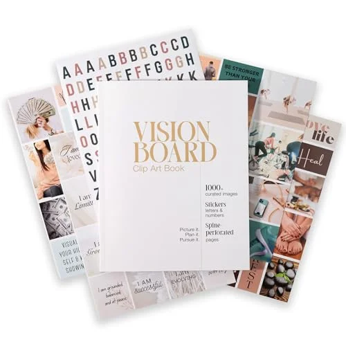 All Of Me Inspired Vision Board Book for Women with 1000 Images Quotes Affirmations and Stickers (Complete Goal Setting Kit) 6gisb