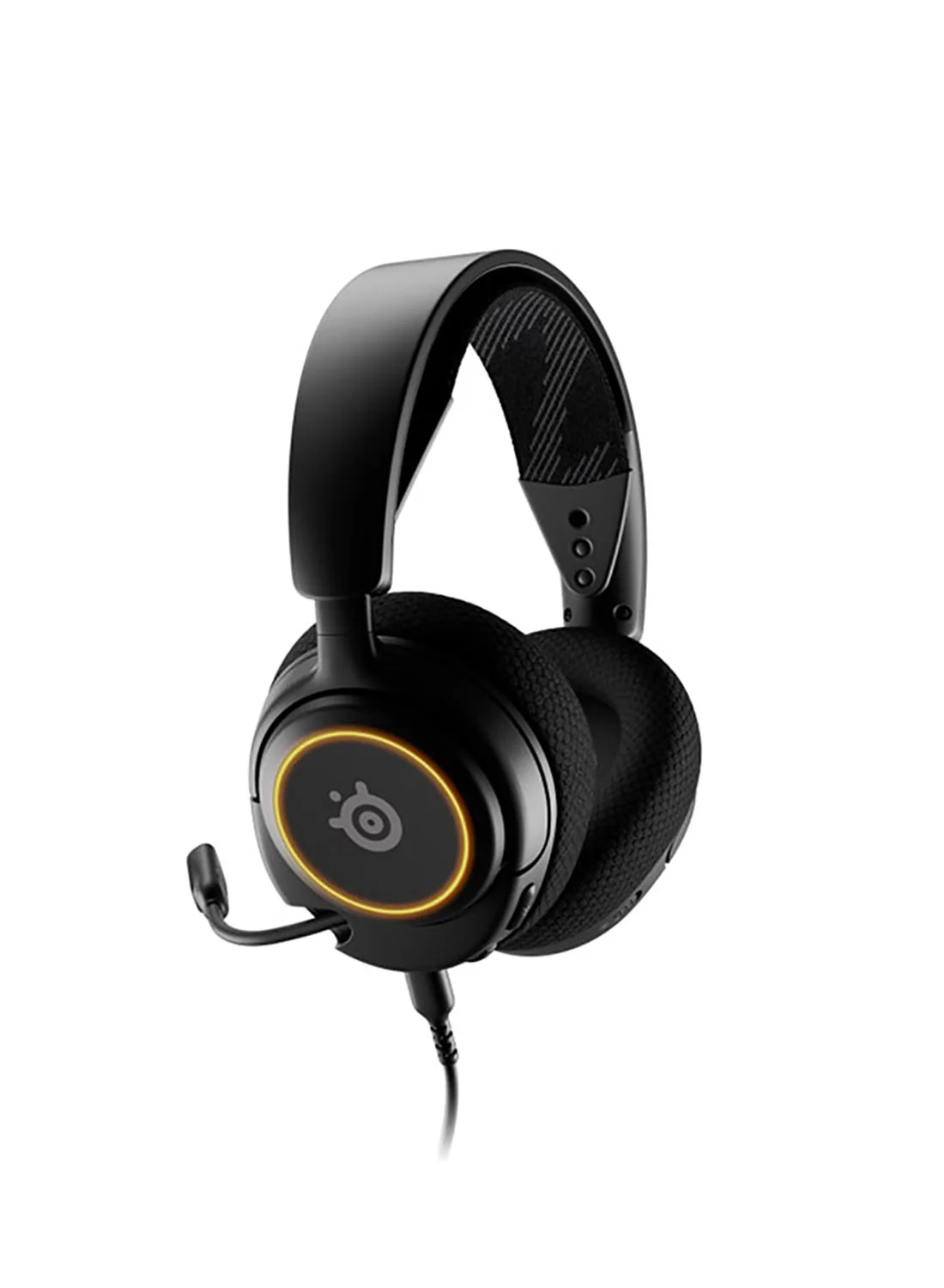 Premium Multi-System Gaming Headset with 360 Spatial Audio and RGB Lighting (Black, Wired) ohy3l