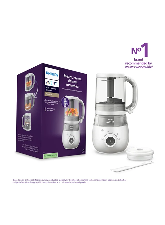 Premium 4-in-1 Baby Food Maker Steamer and Blender for Healthy Weaning (White, Single Unit) xiqye