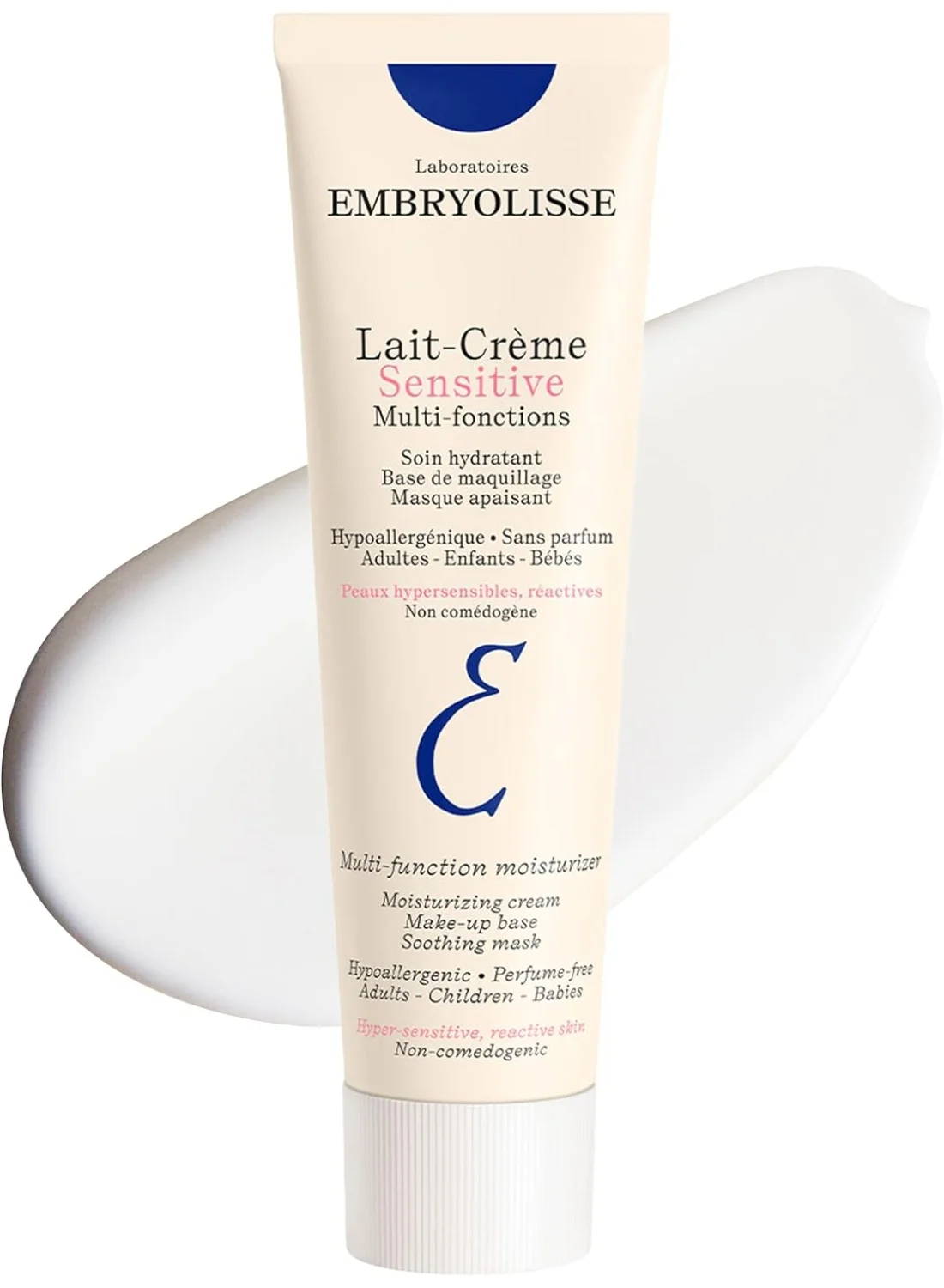 Embryolisse Lait Cr¨¨me Sensitive 7-in-1 Hydrating Moisturizer for Face and Body (Fragrance-Free, 100 mL) 7g12g