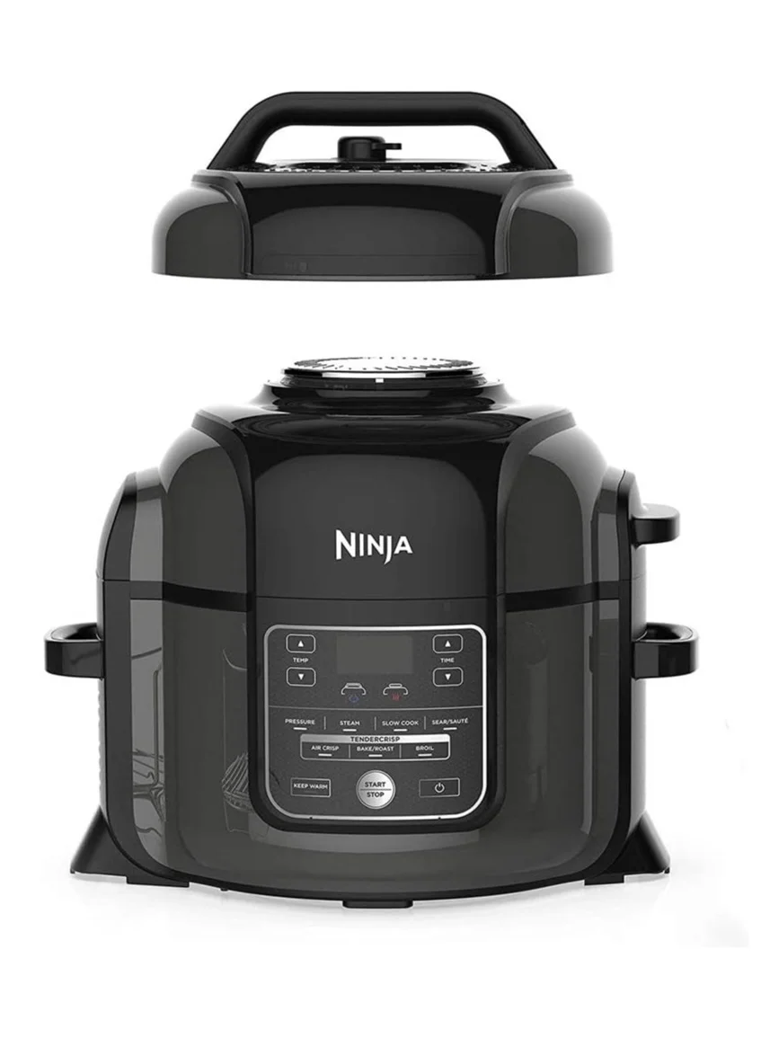 Premium 7-In-1 Multi Cooker Pressure Air Fryer & Slow Cooker (Black, 6L) kjkpa