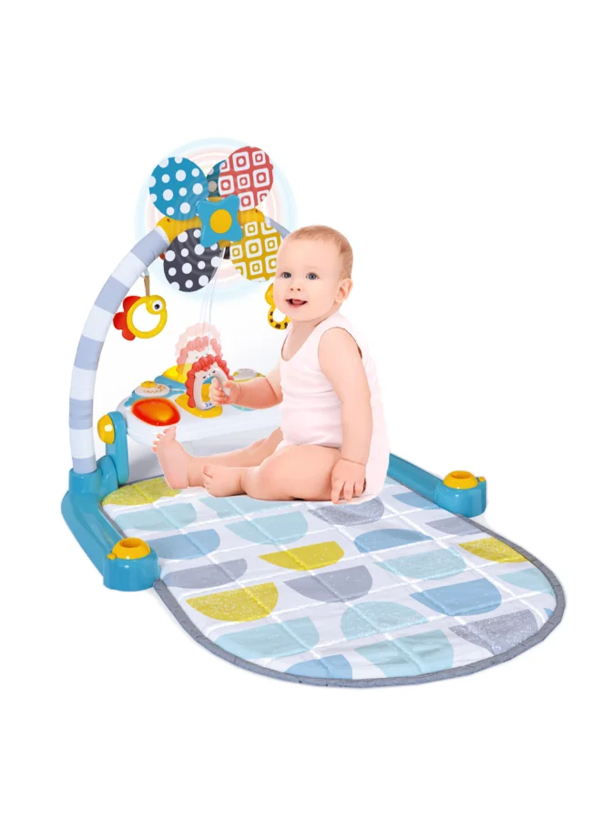 COGNIKIDS Baby Play Gym Mat with Piano and Lights Sensory Activity Center for Newborns and Toddlers (Blue, 80 cm x 60 cm) r3jpc