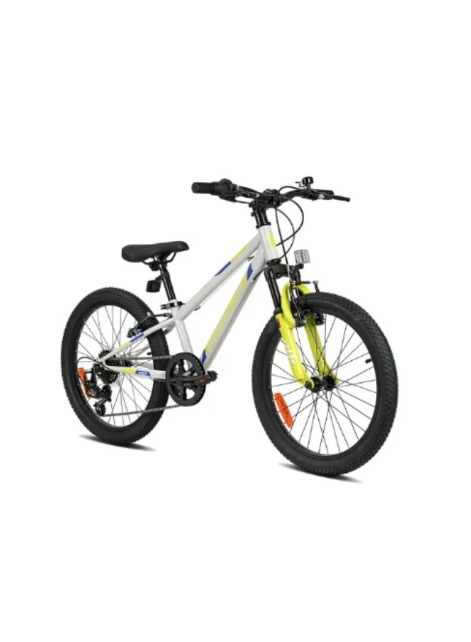 Spartan Spitfire Kids Mountain Bike, 6-Speed Steel Frame MTB with Front Suspension and Adjustable Saddle (20-inch, Boys) p4vsm