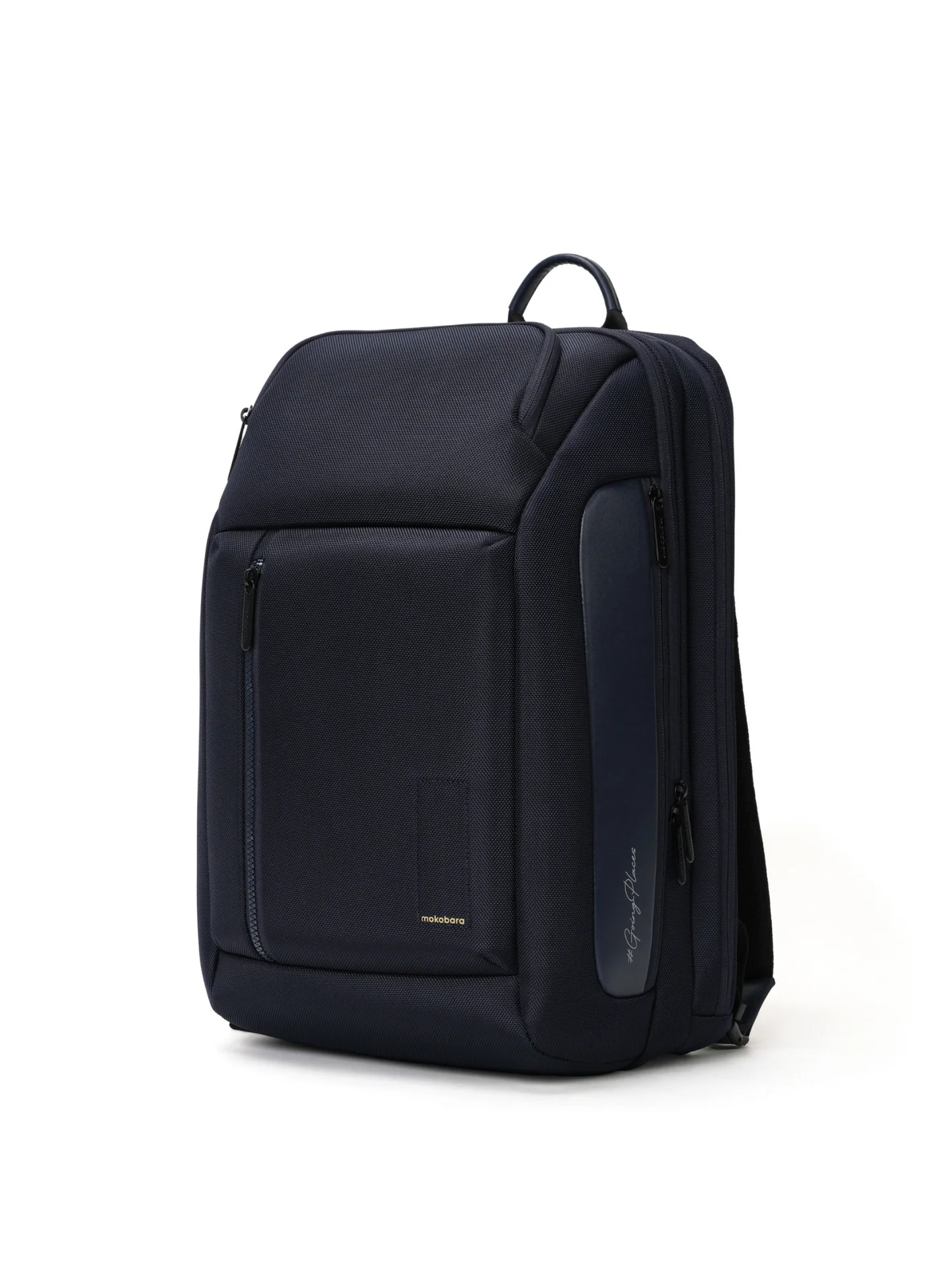 Mokobara Transit Backpack Pro Water-Resistant Nylon Travel Bag (Navy Blue, Large) snmud