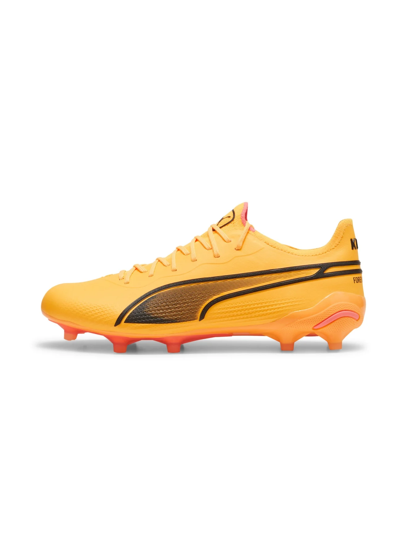 Sport Professional Football Boots Firm Ground Artificial Grass Cleats (Orange, Adult) q517d