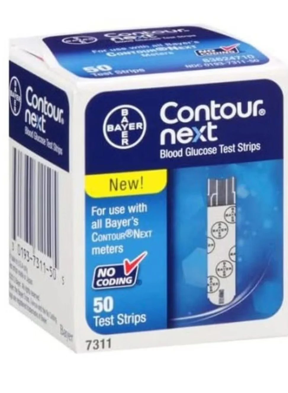 Contour Next Blood Glucose Test Strips (50 Pieces) Premium Diagnostic Monitoring Supplies for Accurate Results sanq7