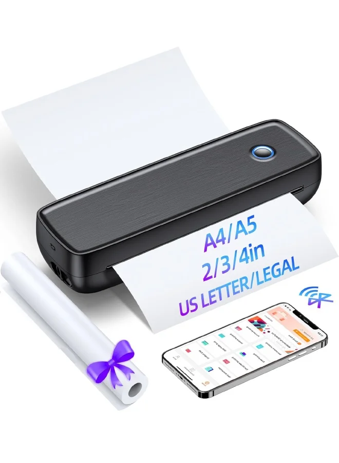 Marklife Thermal Sticker Printer 203 DPI High Resolution Portable Label Maker Bluetooth & USB Connectivity (Black) zsqdz