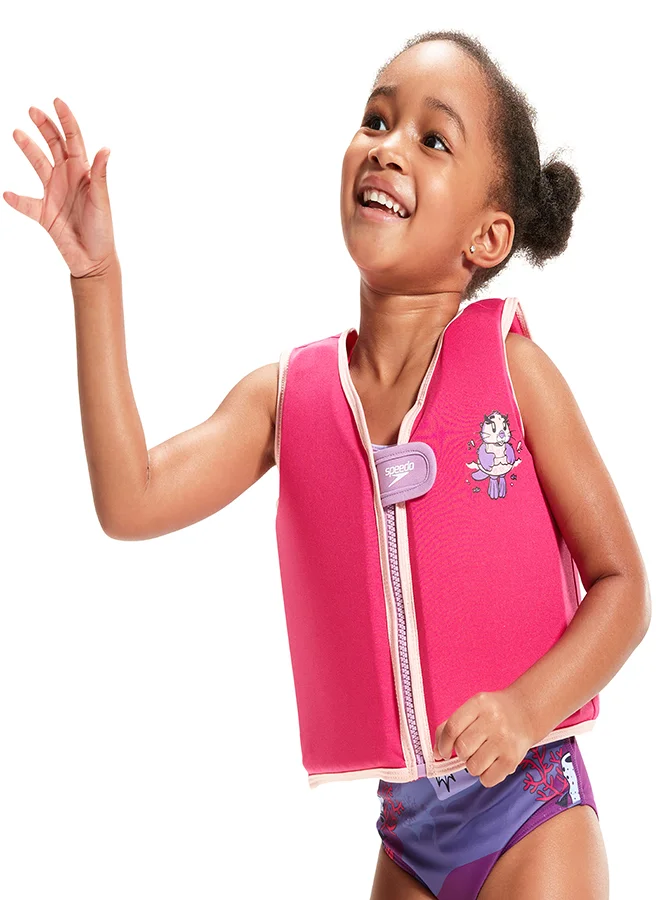 Premium Kids Learn to Swim Float Vest Character Printed Buoyancy Aid (Pink, One Size) d424b