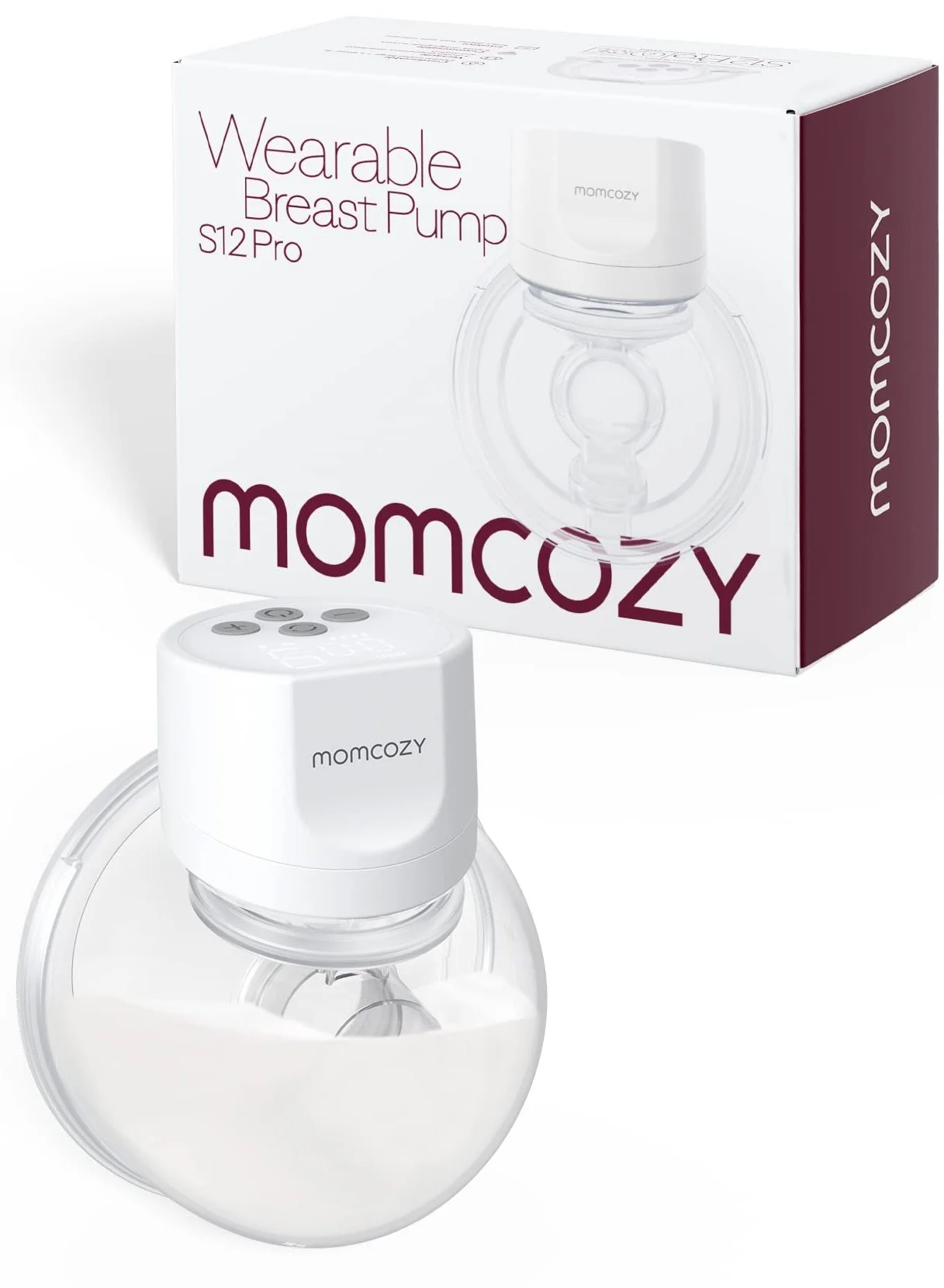 Wearable Hands-Free Electric Breast Pump with 24mm Flange 3 Modes and 9 Levels (White, Single) azhnz