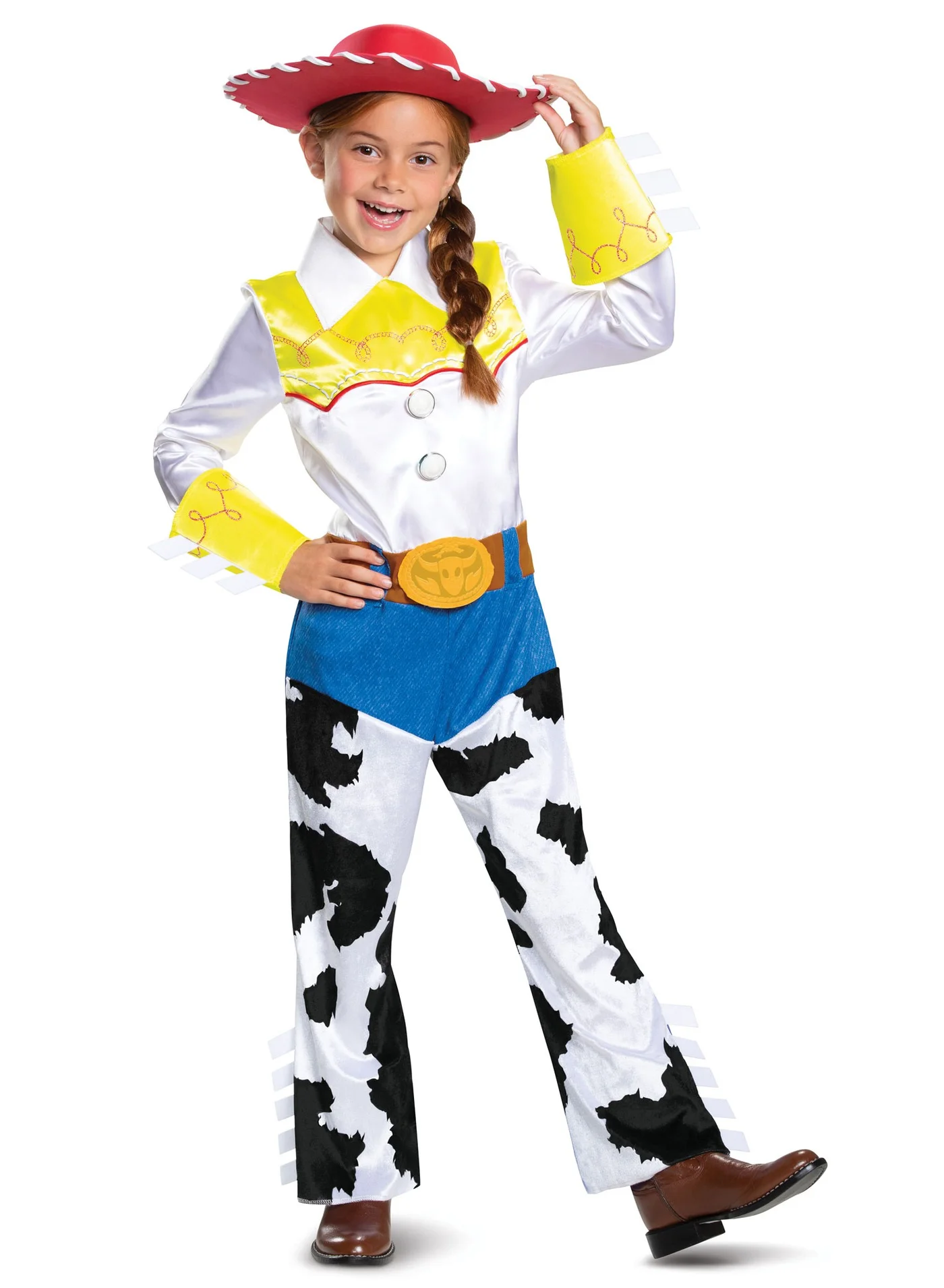 Premium Cowgirl Character Costume for Girls Deluxe Outfit for Roleplay and Parties (Size M) 6v5l5