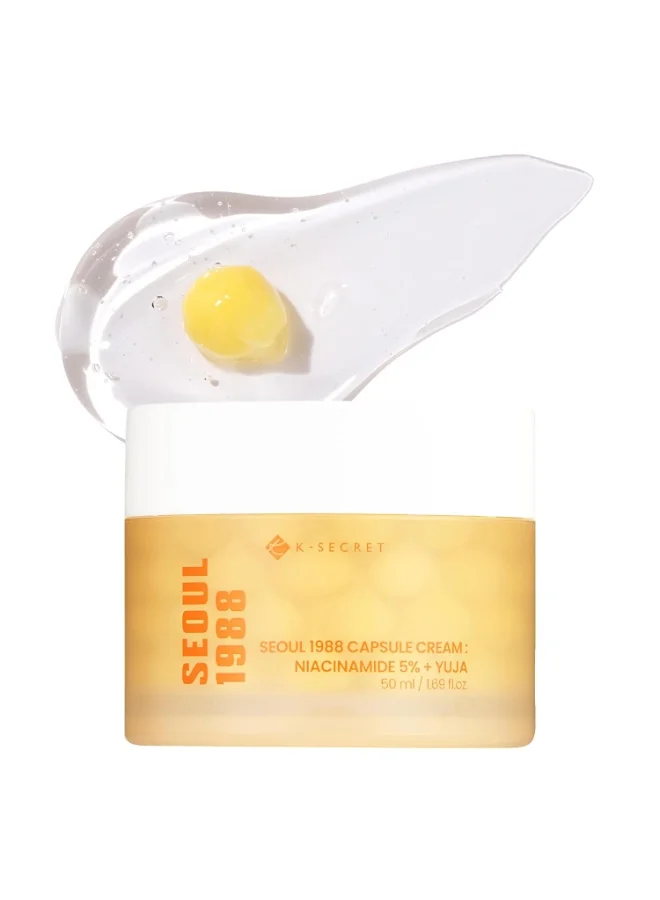 K-SECRET SEOUL 1988 Niacinamide Capsule Cream Premium Hydrating Face Moisturizer (50 mL) v8f3g