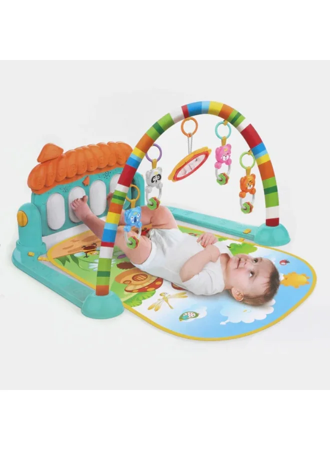 THE PRO BRO Baby Piano Fitness Rack Activity Gym with Musical Kick and Play Mat (Multicolor, 80 cm x 60 cm) nbwhg