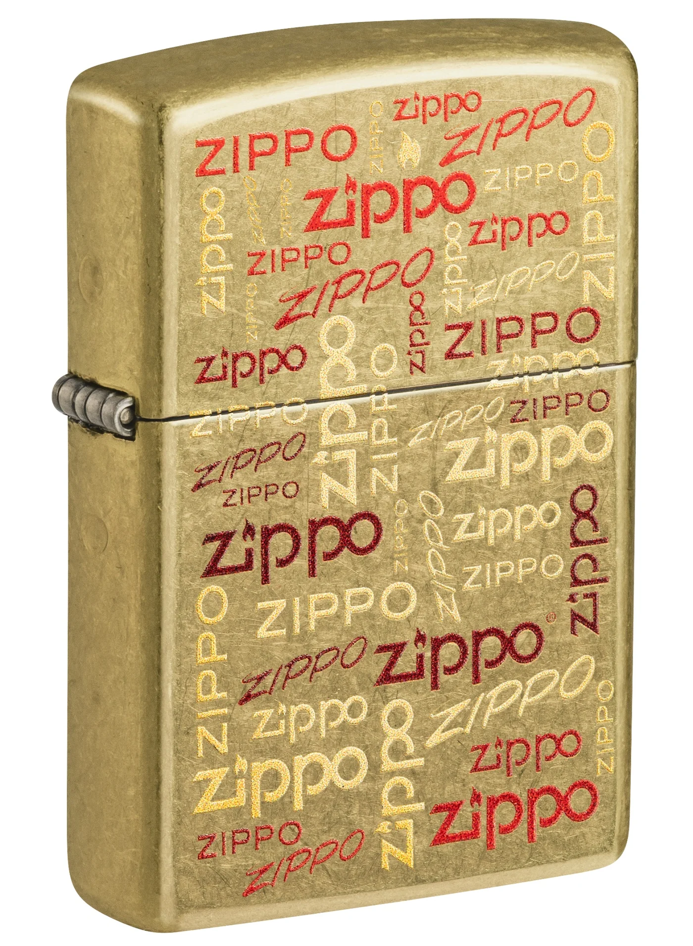 Premium Windproof Metal Lighter with Classic Logo Design (Silver, Standard Size) 4z6zh