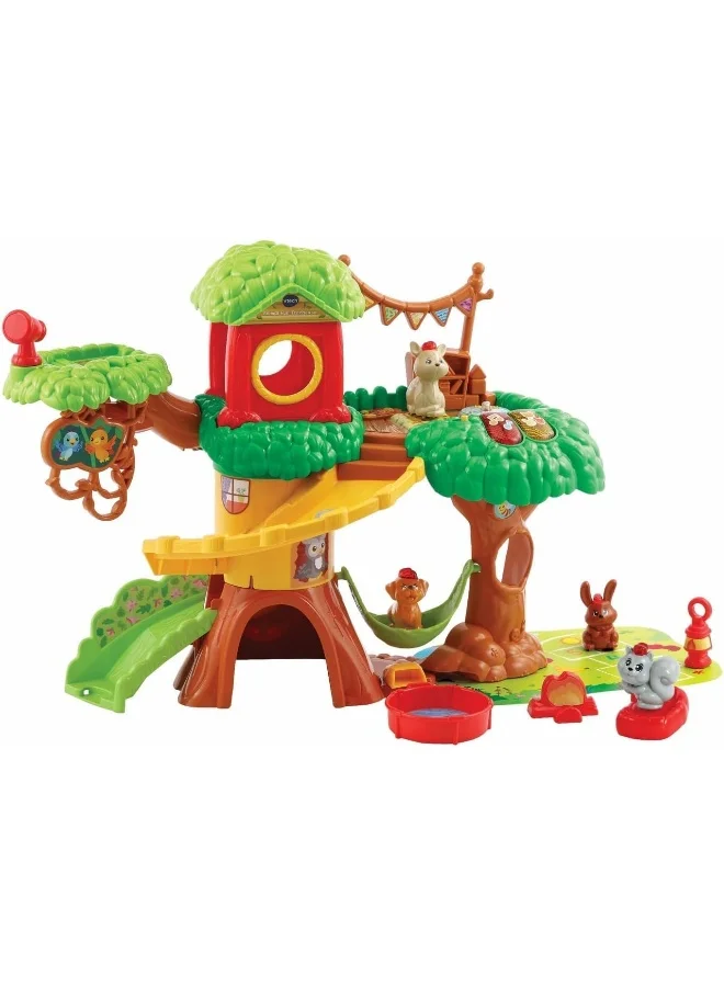 Interactive Animal Fun Treehouse Playset with Sounds and Phrases for Toddlers (Multicolor, 1 Set) gweuv