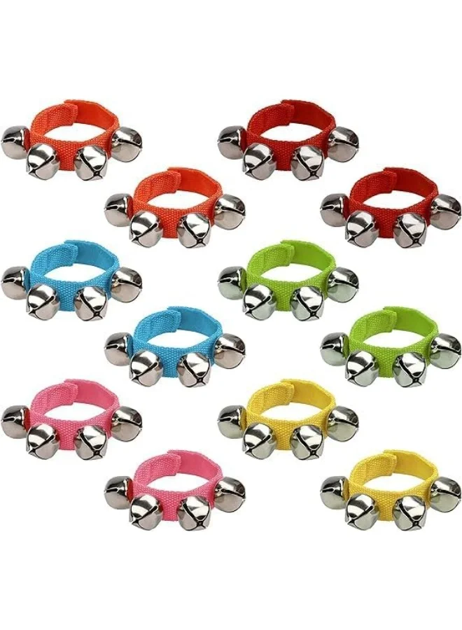Megarya Wrist Bells Percussion Handheld Sleigh Bells with Ergonomic Handle (1 Pair) 3mbmh