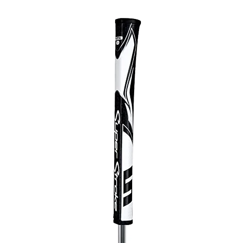 Premium Golf Putter Grip with No Taper Technology and MultiZone Texturing (Black/White, 26 cm) 4cuy8