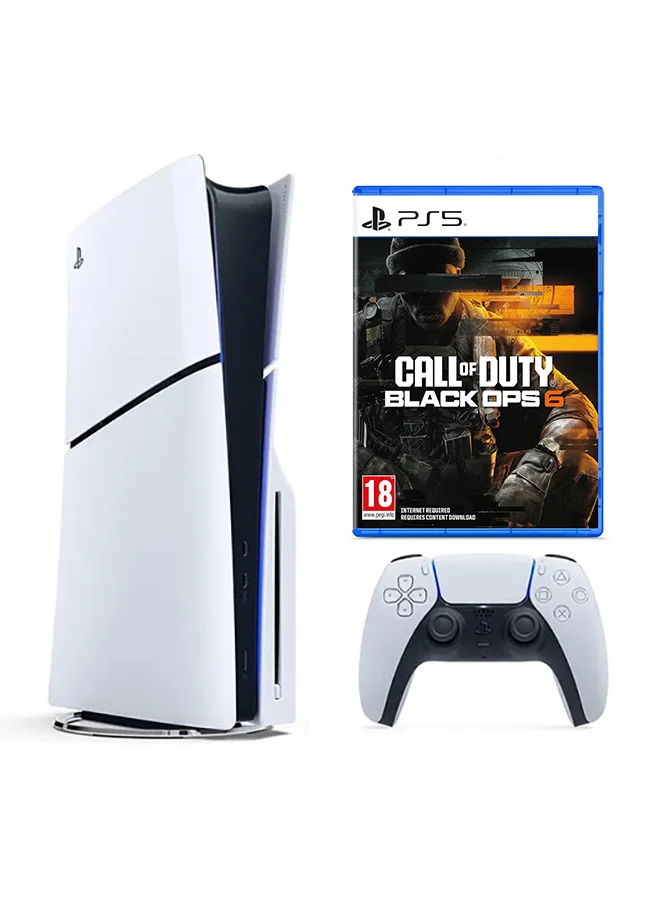 Premium Gaming Console Slim Edition with Action Game Bundle (Black, 1 TB) vzd4f