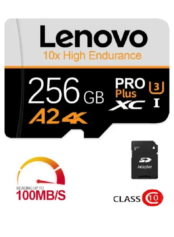 Lenovo Micro SD Card Pro Plus High Speed Memory Card (256 GB) for Tablet and Smartphone 2wblr