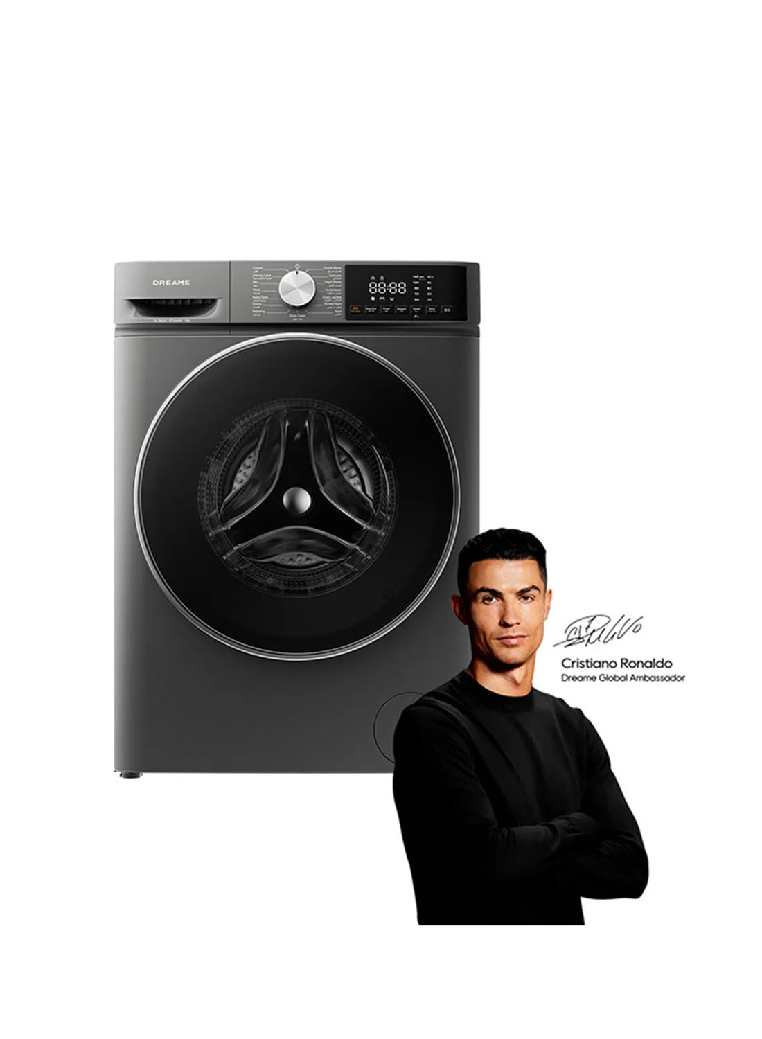 Premium Front Load Washing Machine 8 kg Capacity with Steam Wash and 1400 RPM (Grey, 8 kg) qjod6