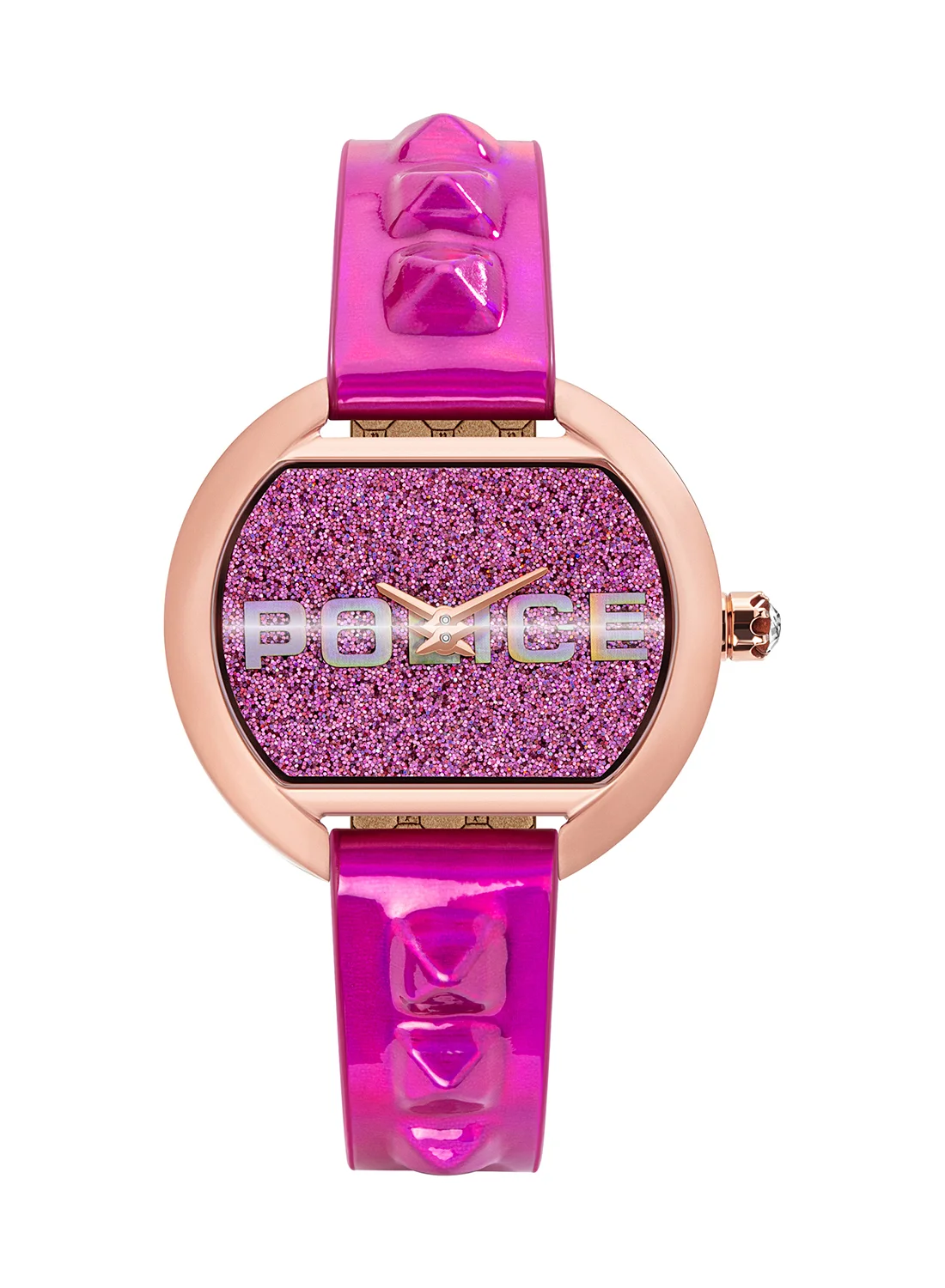 POLICE Masada Analog Watch for Women Pink Dial Leather Strap (24mm) 66xlk
