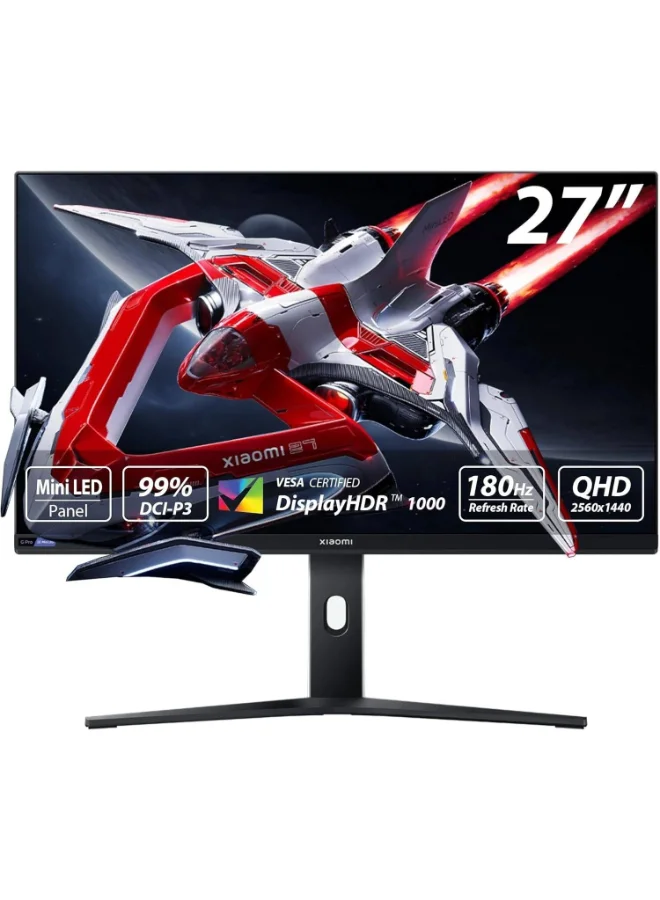 Smart Mini LED Gaming Monitor 27-inch 180Hz 1ms HDR1000 E-sports Display (Black, 27-inch) 9htk4