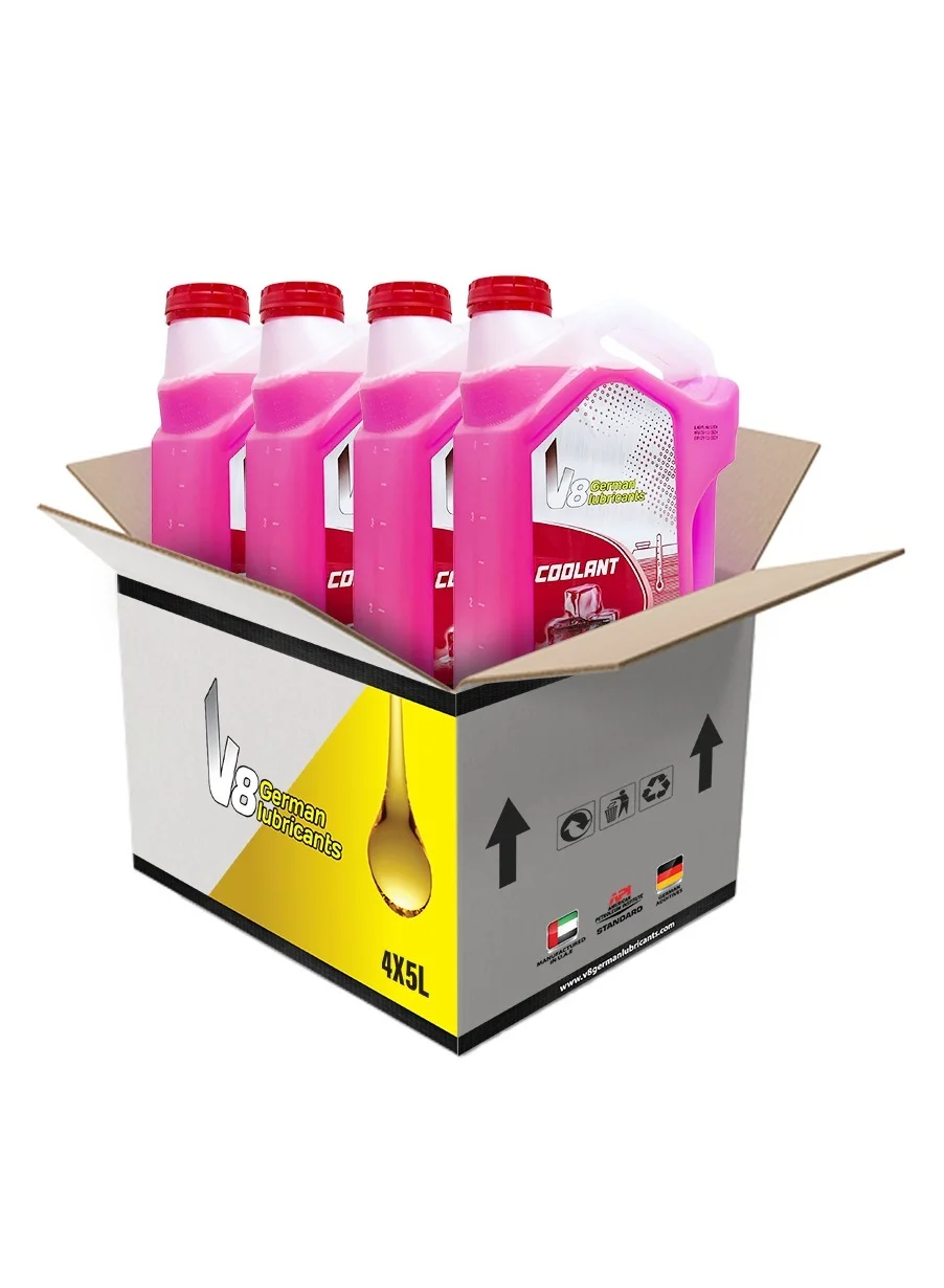 V8 German Lubricants Long Life Engine Coolant Premix (Pink, 20L Pack) ihepv