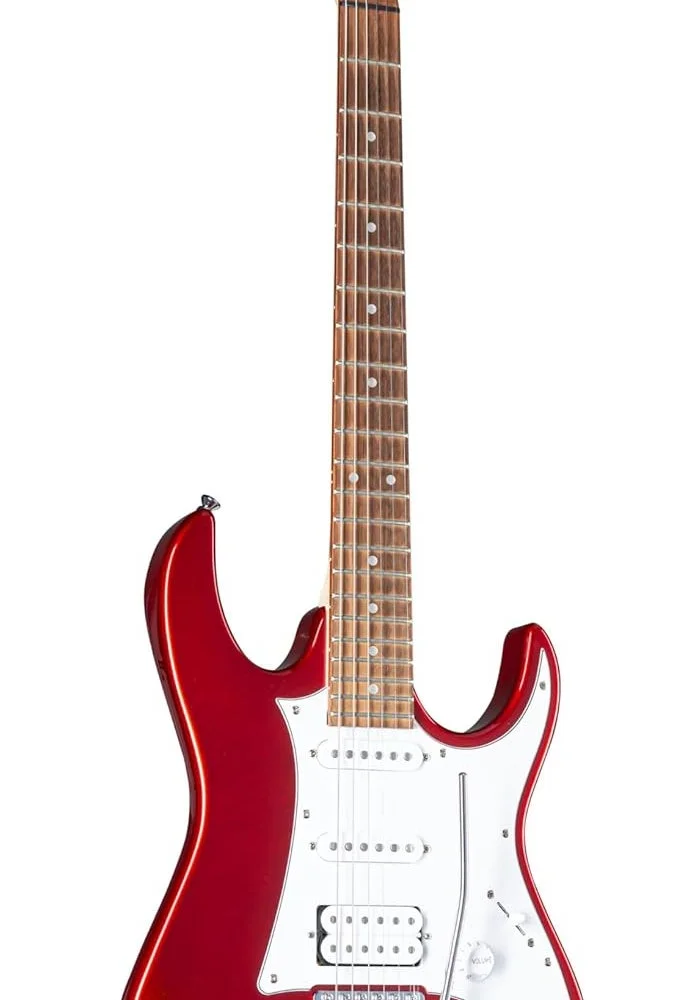 Premium Electric Guitar GIO Series GRX40 Solid Body Professional Instrument (Candy Apple Red, Full Size) inm3u