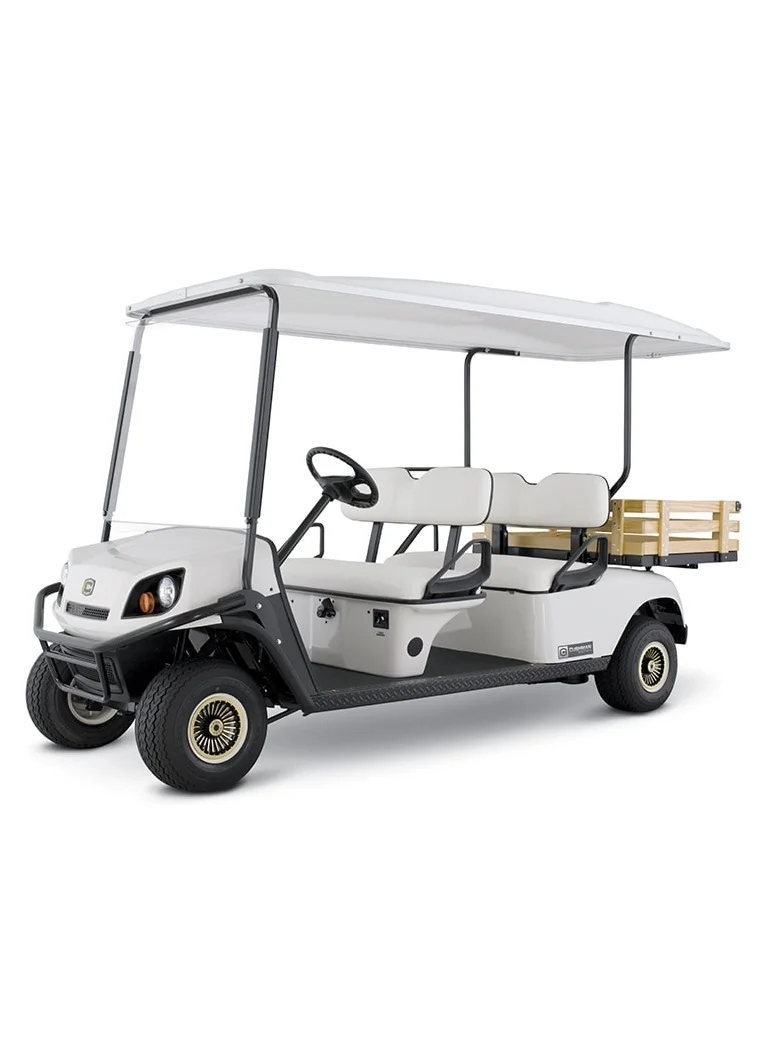Premium 4-Seater Electric Shuttle Cart (White, 4-Passenger) ezpns