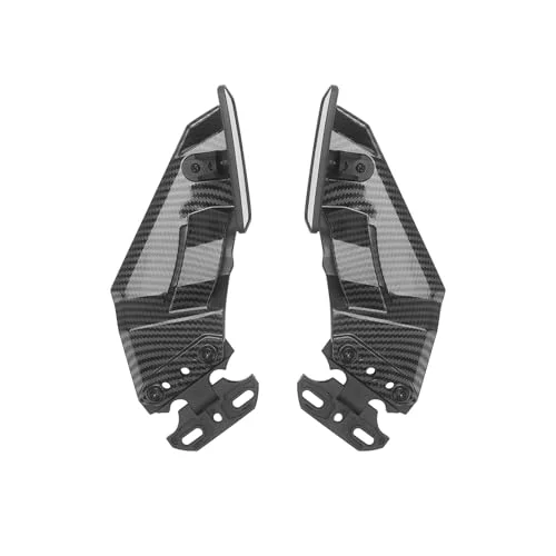 GZDLmoto Universal Motorcycle Wind Wing Rear View Side Mirrors (Carbon Fiber Pattern, 1 Pair) vw774