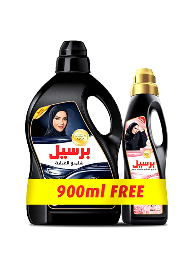 Premium Abaya Liquid Detergent 2-in-1 Wash and Shampoo for Black Garments (Rose Scent, 3.9L) jyze8